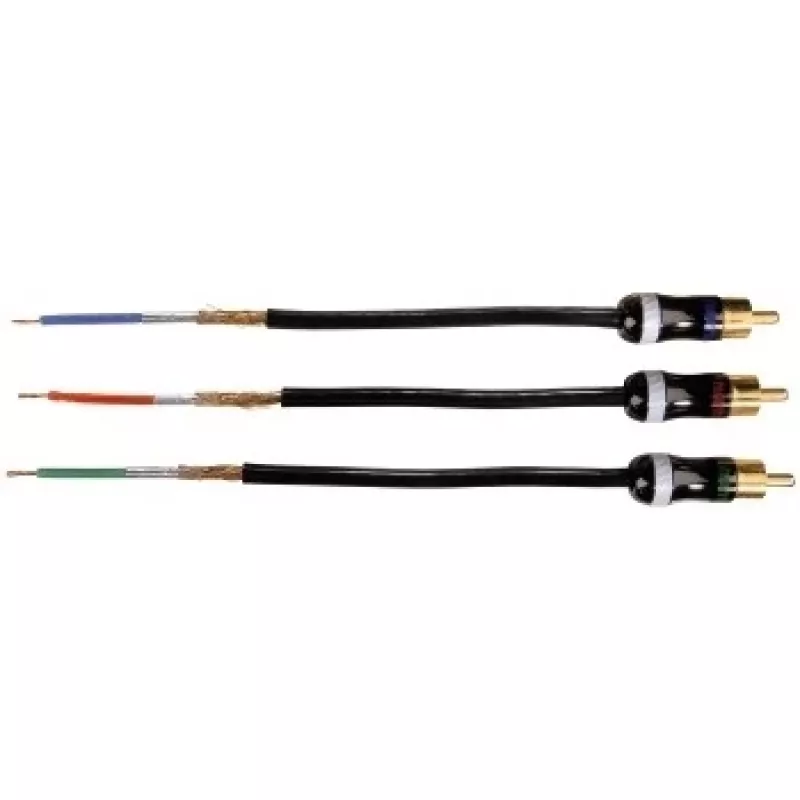Hama Cable ProClass YUV, 3 RCA - 3 RCA, metal, 1,5 m cable de vídeo por componentes (YPbPr) 3 x RCA negro