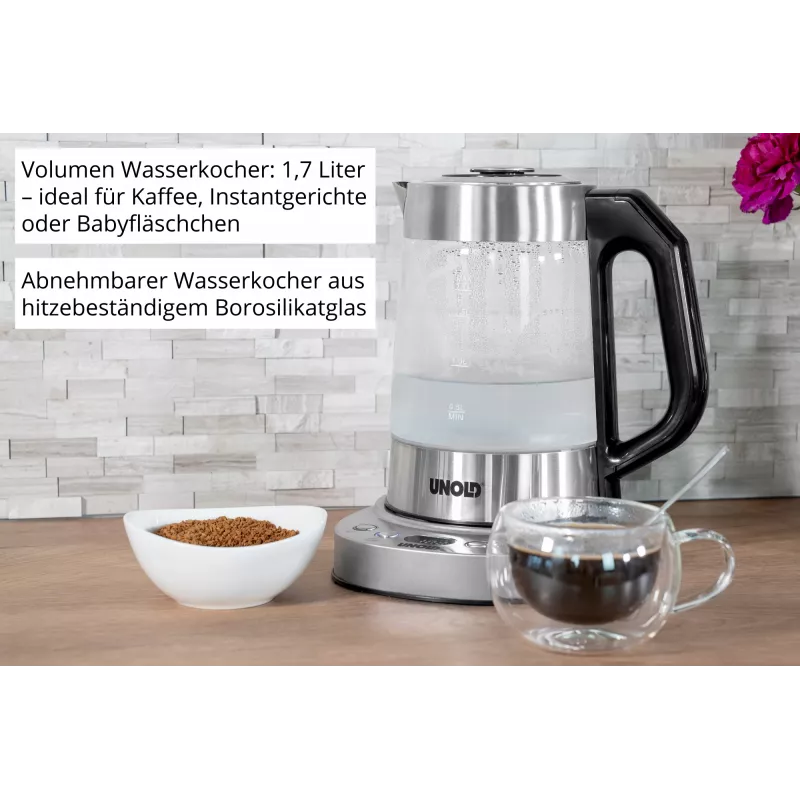 Unold 18215 Samovar Selin hervidor eléctrico 1,7 L 1800 W acero inoxidable
