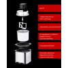 Unold Máquina de helados Gelato 1,5 L, máquina de helados tradicional, 1,5 L, 1 recipientes, negro, acero inoxidable, 30 min, LCD