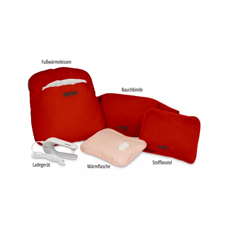 Unold Wärmi Premium Set - Bolsa de agua caliente eléctrica 86023 bolsa de agua caliente eléctrica 380 W rojo