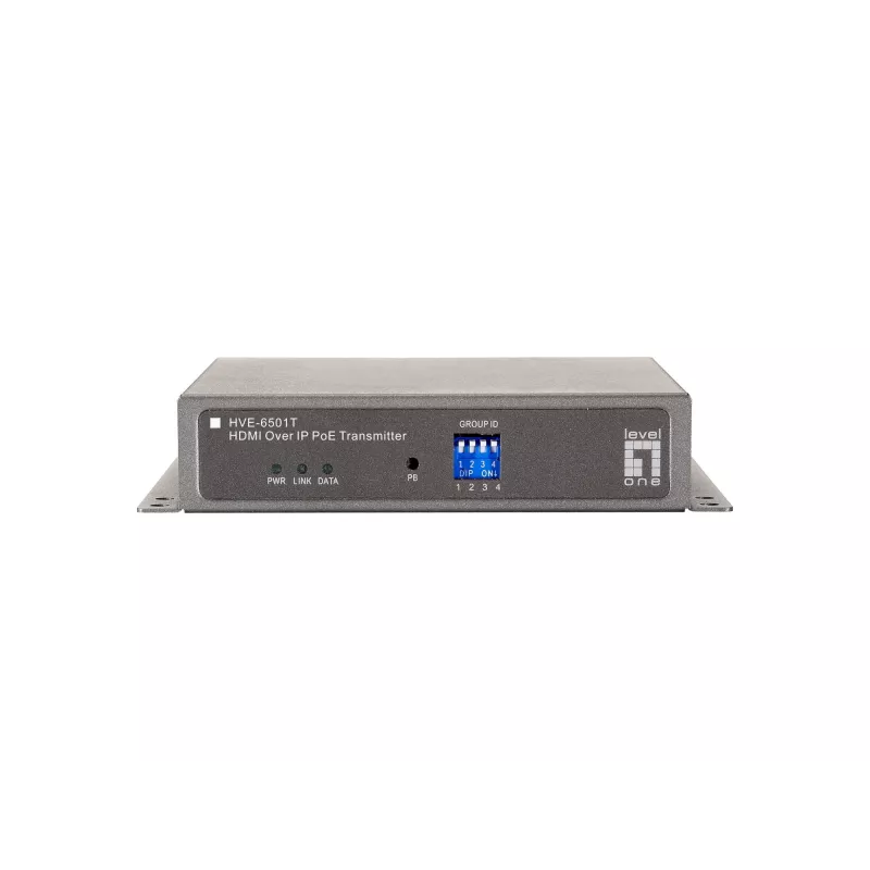 LevelOne Transmisor HDMI sobre IP PoE, 1920 x 1080 píxeles, transmisor AV, gris, HDCP