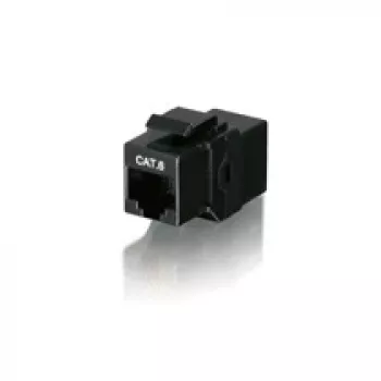 Equip Acoplador en línea Keystone Cat.6 no blindado, negro, dorado, 15 mm, 33 mm, 20 mm, 75 g