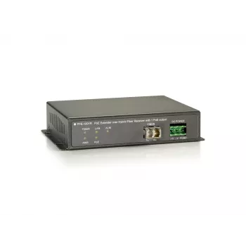 LevelOne Receptor PoE sobre cable híbrido, 1 salida PoE, receptor de red, 2000 m, 100 Mbit/s, full duplex, half duplex, 1000 entradas, 14880 pps