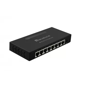 LevelOne Switch Gigabit de 8 puertos, no gestionado, Gigabit Ethernet (10/100/1000), montaje en pared posible
