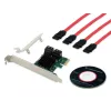 Conceptronic EMRICK adaptador SATA PCIe de 4 puertos con cable SATA