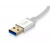 LevelOne adaptador de red Gigabit USB, hub USB, cableado, USB, Ethernet, 1000 Mbit/s, plateado, blanco