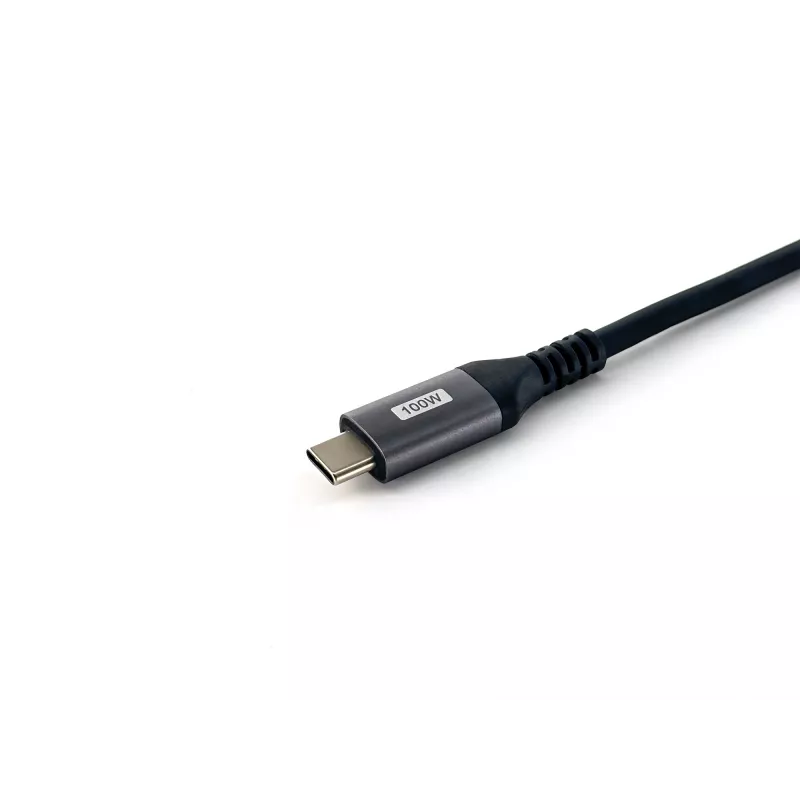Equip cable USB 2.0 C a C acodado 90°, M/M, 2,0 m, 100 W con chip Emark
