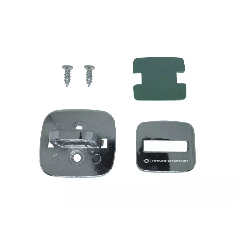 Anclaje de seguridad para montaje en mesa CONCEPTRONIC LBA01 — zinc, plateado, 52×46,6×33 mm