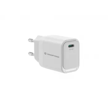 CONCEPTRONIC ALTHEA19W45 cargador GaN USB-C PD de 1 puerto 45W con PPS, PD 3.0, 100–240V, blanco