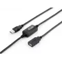 Equip cable alargador activo USB 2.0 Type A conector macho a conector hembra, 10 m