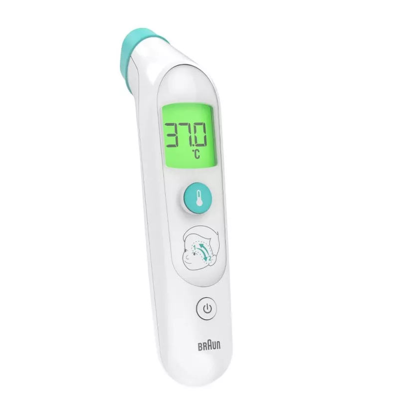 Braun BST200WE termómetro de medición a distancia blanco frente botones
