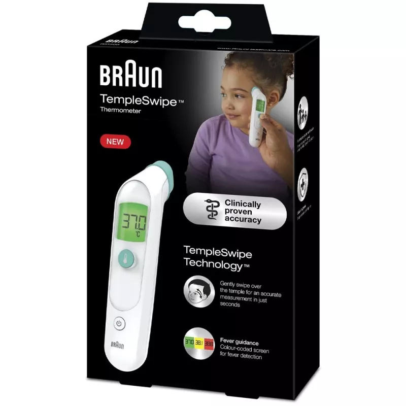 Braun BST200WE termómetro de medición a distancia blanco frente botones