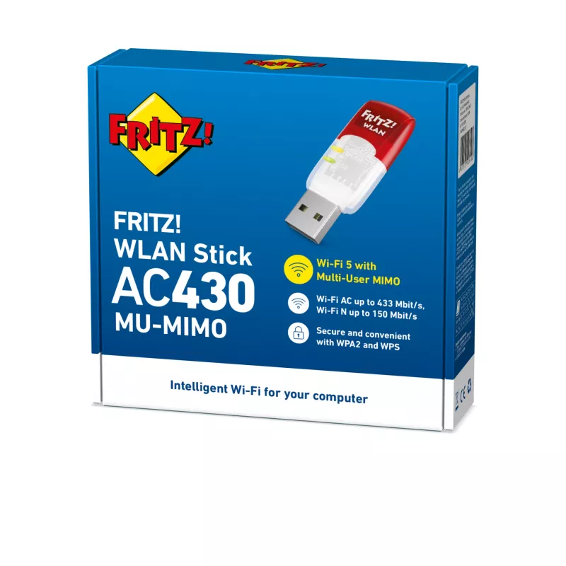 WLAN Stick AC 430 Edition MU-MIMO International, Wireless, USB, WLAN, Wi-Fi 5 (802.11ac), 583 Mbit/s, transparente