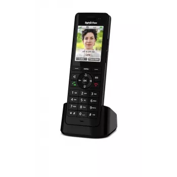 Teléfono inalámbrico DECT AVM FRITZ! X6 negro — manos libres, contestador automático, identificación de llamadas, agenda de 100 contactos
