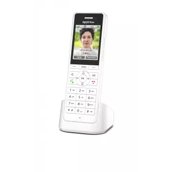 Teléfono inalámbrico DECT FRITZ X6 blanco International — manos libres, contestador automático, agenda de 100 contactos