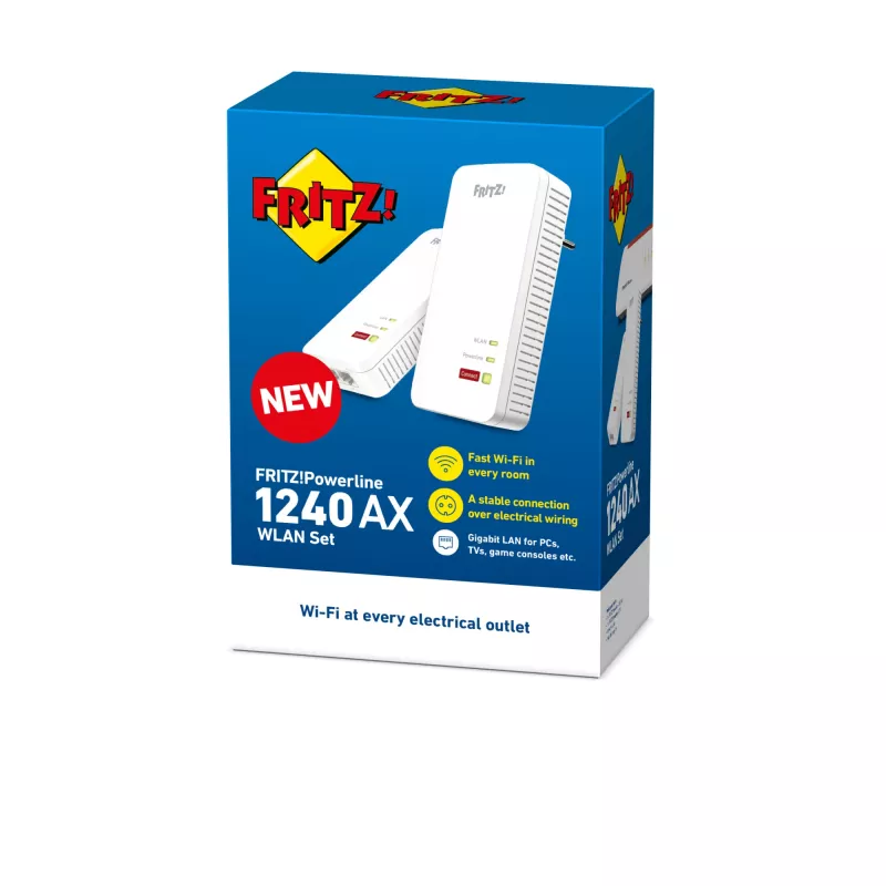 Powerline 1240 AX WLAN Set 1200 Mbit/s Ethernet LAN Wi-Fi blanco 2 uds.