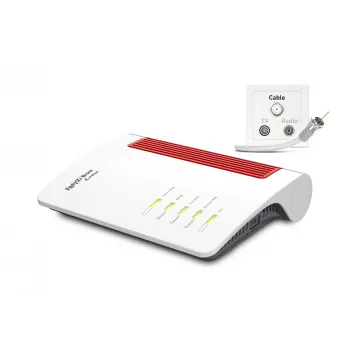 FRITZ!Box 6670 Kabel Edition International router Wi-Fi 2,5 Gigabit Ethernet dual band (2,4 GHz / 5 GHz) rojo, blanco