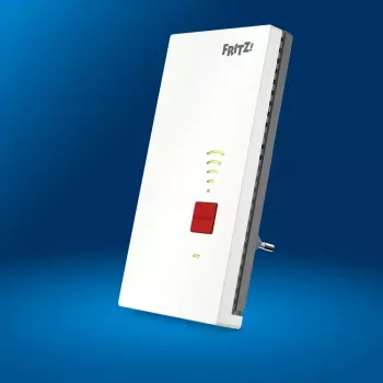 Repetidor Wi-Fi AVM FRITZ! 2700 (dual band, Wi‑Fi 7 802.11be, 6500 Mbit/s, 2.5 GbE, antenas internas)