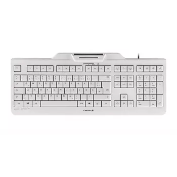 CHERRY KC 1000 SC teclado con cable USB AZERTY belga blanco