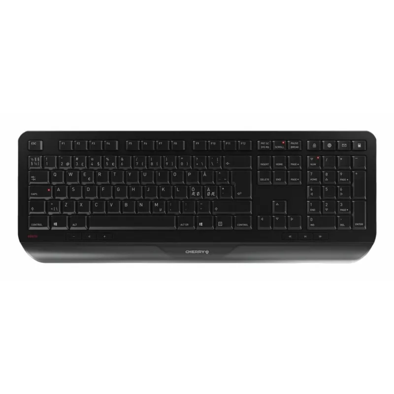 CHERRY GENTIX DESKTOP, full size (100%), inalámbrico, RF Wireless, QWERTY, negro, ratón incluido