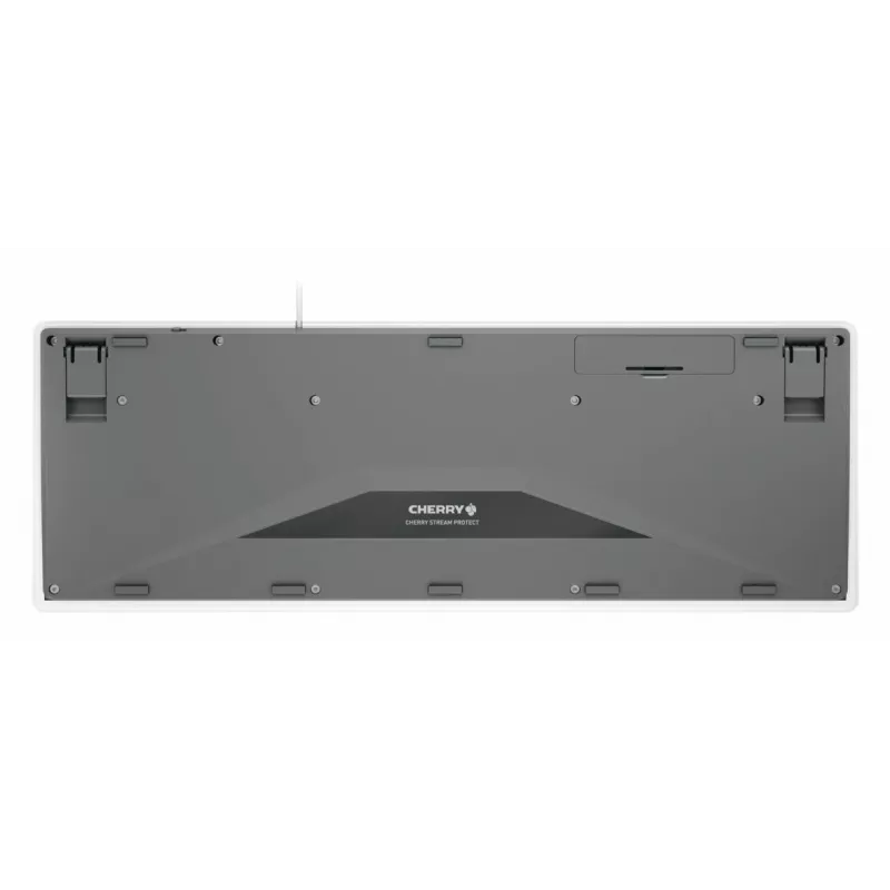 Contour Design STREAM PROTECT, Full-size (100%), con cable, USB, interruptor de tijera, QWERTY, blanco