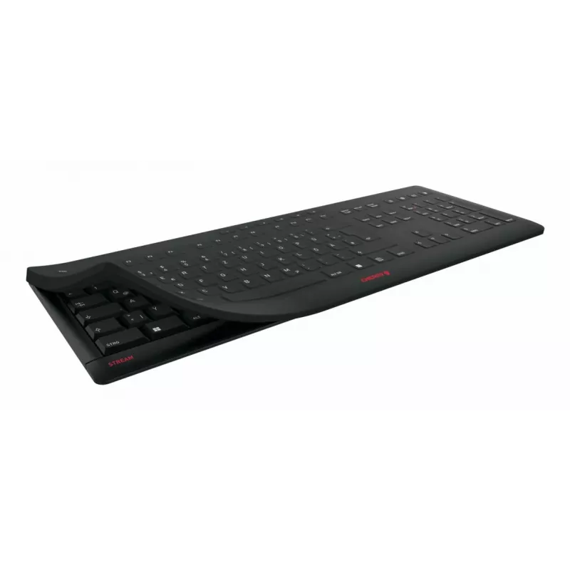 Contour Design STREAM PROTECT WIRELESS, Full-size (100%), inalámbrico, RF inalámbrico, interruptor de tijera, QWERTY, negro