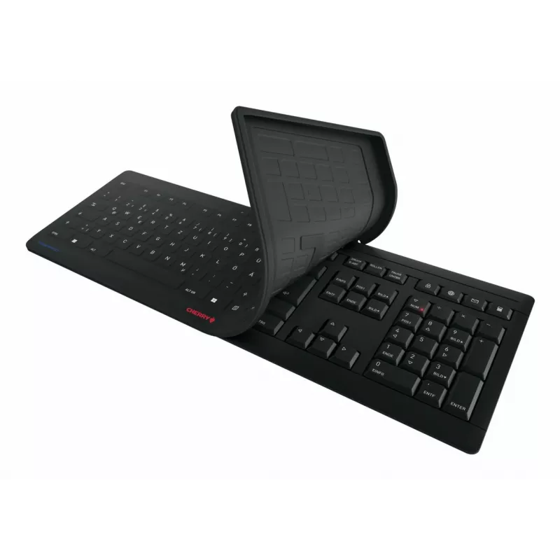 Contour Design STREAM PROTECT WIRELESS, Full-size (100%), inalámbrico, RF inalámbrico, interruptor de tijera, QWERTY, negro