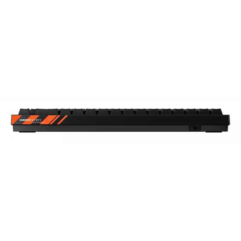 Teclado gaming mecánico Cherry K5 Pro TMR Compact – layout 65%, QWERTZ, iluminación RGB, cable USB, cable de 2 m, negro/naranja