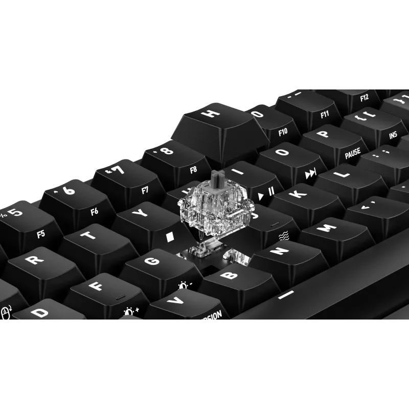 Teclado gaming mecánico Cherry K5 Pro TMR Compact – layout 65%, QWERTZ, iluminación RGB, cable USB, cable de 2 m, negro/naranja