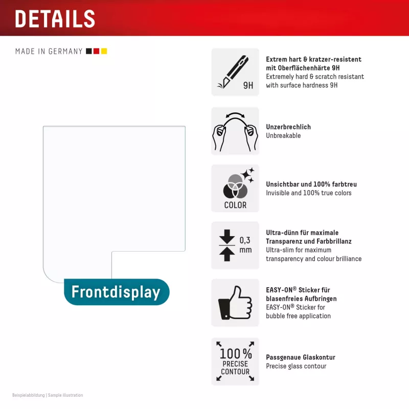 Displex Smart Glass protector de pantalla para Samsung Galaxy Z Flip5/Z Flip6 (02024)