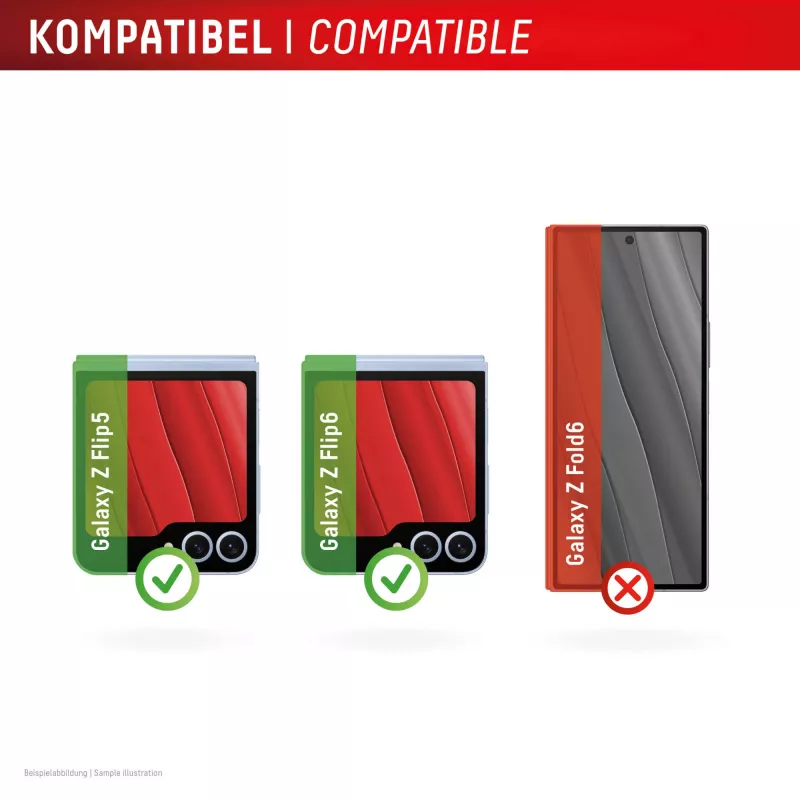 Displex Smart Glass protector de pantalla para Samsung Galaxy Z Flip5/Z Flip6 (02024)