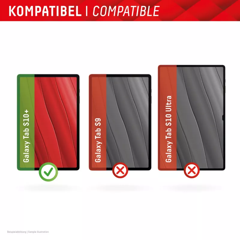 Displex Tablet Glass (9H) para Samsung Galaxy Tab S10+, marco de montaje Eco, irrompible