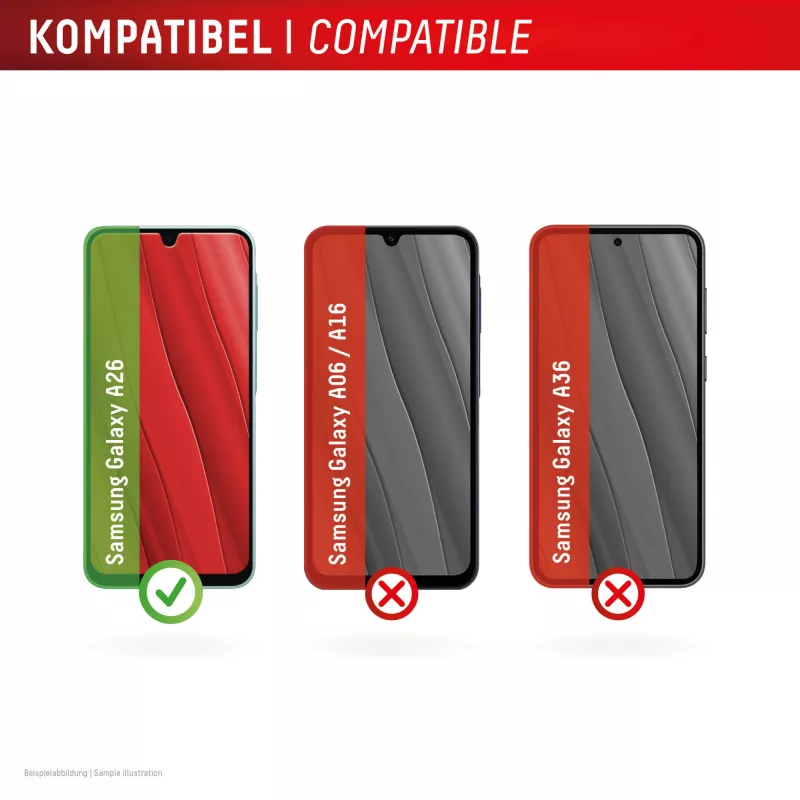 Displex protector de pantalla (10H) para Samsung Galaxy A26, marco de montaje Eco, antirrayaduras