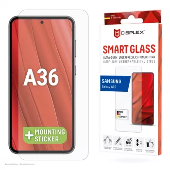 Displex Smart Glass (9H) para Samsung Galaxy A36, adhesivo de montaje, irrompible