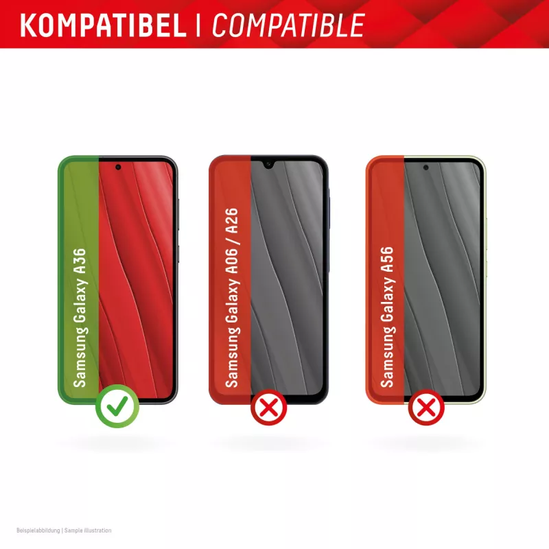 Displex Smart Glass (9H) para Samsung Galaxy A36, adhesivo de montaje, irrompible