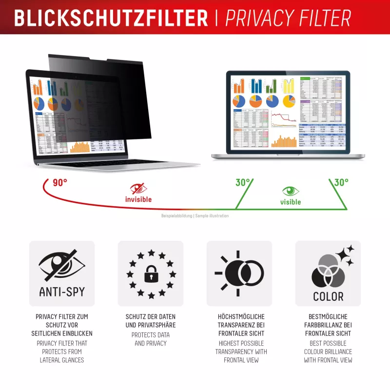Displex PRIVACY SAFE filtro de privacidad de 2 vías magnético Surface Laptop Studio 2 14,4 pulgadas