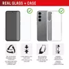 Protector de pantalla de cristal templado + funda para Samsung Galaxy A36 de e.v.i., marco de montaje Eco, antirrayaduras, transparente