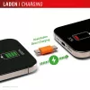 Displex cargador de emergencia de teléfono a teléfono, USB-C a USB-C, conector mini + cable flex, set compacto de 2
