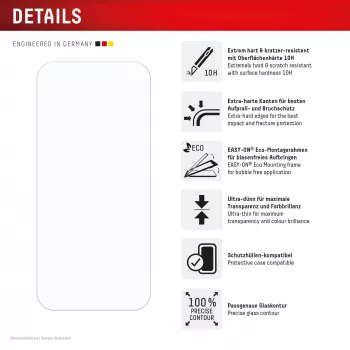 Displex cristal protector de pantalla + funda para Google Pixel 10 Pro, marco de montaje Eco, antirrayaduras