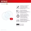 Protector de pantalla e.v.i. Displex cristal 9H para Galaxy Watch 8 40 mm, pack de 2, ultrafino, sin bordes, anti-huellas