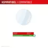 Protector de pantalla de cristal para Galaxy Watch 8 (44 mm) de e.v.i. — Displex 9H, pack de 2, ultrafino, sin bordes, anti-huellas