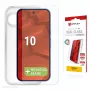 Protector de pantalla de cristal templado con funda para Google Pixel 10 de e.v.i. (DISPLEX cristal real + funda)