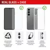 Protector de pantalla de cristal templado con funda para Google Pixel 10 de e.v.i. (DISPLEX cristal real + funda)