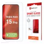 Protector de pantalla de cristal templado Smart Glass e.v.i. para Xiaomi Redmi Note 15 Pro (9H), adhesivo de montaje, transparente, 1 ud.