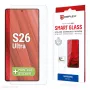 Displex Smart Glass (9H) para Samsung S26 Ultra, irrompible, Samsung, Galaxy S26 Ultra, aplicación en seco, resistente a roturas, antiadherente a la suciedad, resistente a arañazos, transparente, 1 ud.