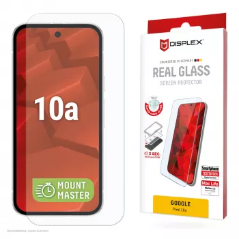 e.v.i. Displex protector de pantalla de cristal templado 10H para Google Pixel 10a, transparente, resistente a arañazos y golpes