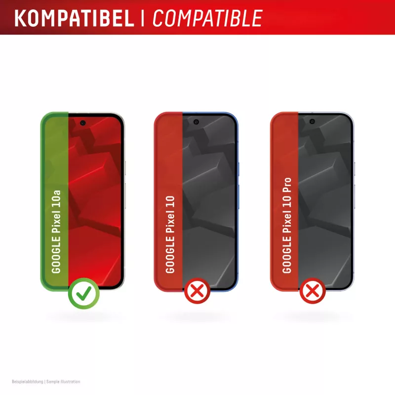 e.v.i. Displex protector de pantalla de cristal templado 10H para Google Pixel 10a, transparente, resistente a arañazos y golpes