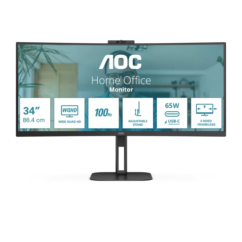 Monitor AOC V5 CU34V5C/BK/23 86,4 cm (34