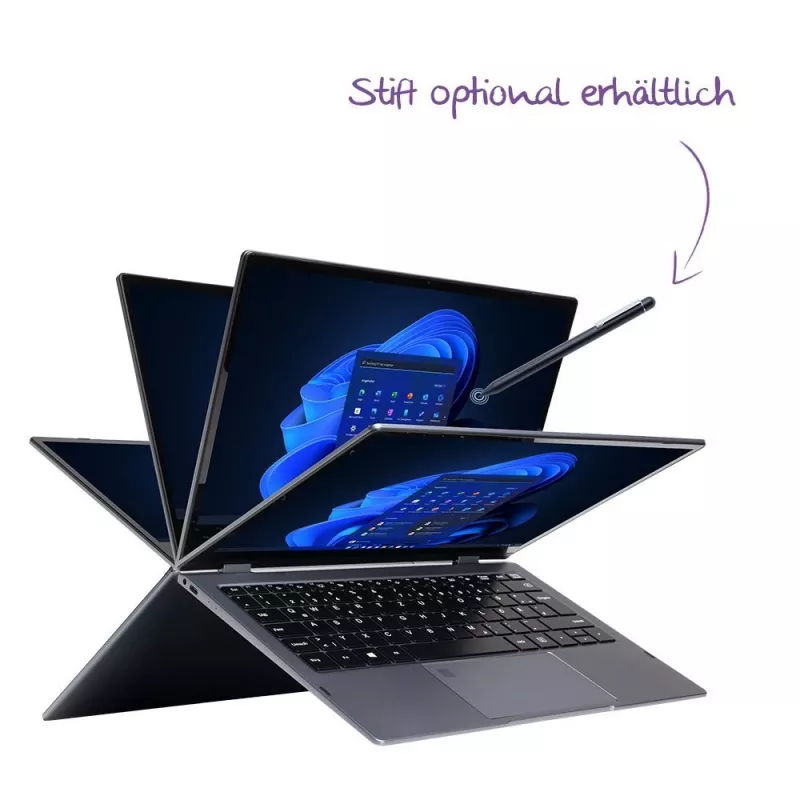 TERRA US1220849 Portátil Intel® Core™ i5 i5-1334U 33,8 cm (13,3 inch) Pantalla táctil Full HD 16 GB DDR4-SDRAM 512 GB SSD Wi-Fi 6 (802.11ax) Windows 11 Pro Antracita