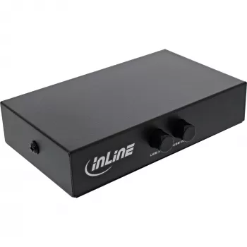 InLine Conmutador USB 2.0 manual, dispositivo USB-A a 2 ordenadores